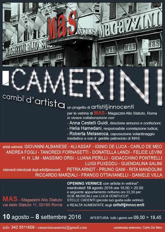 Camerini / cambi d’artista